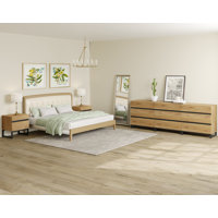 3-Piece Bedroom Furniture Set, 94.5 Inches Dresser & Chest With 9 Drawers, 2 Nightstand With 2 Drawers, Side Table For Bedroom, Bedroom Furniture Set by Ebern Designs