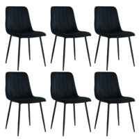Dining Chairs Set of 4-6, Mid Century Modern Kitchen Chairs, Upholstered Dining Chair with Wide Seat & Metal Legs for Dining Room, Living Room, Kitche by Corrigan Studio