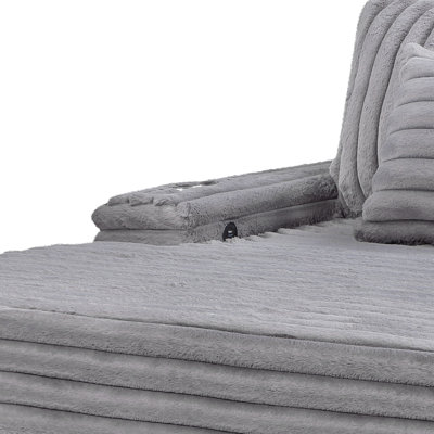 Symphony 67"W Corduroy Oversized Sofa Chaise Lounge Chair With Cupholders And Usb Charging Port by Everly Quinn
