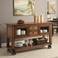 Modern Minimalist Mobile Kitchen Island by Williston Forge