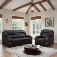 2-Piece Premium Cowhide Genuine Leather Living Room Sofa Set by Red Barrel Studio