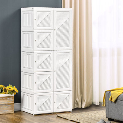 White Dresser, Wardrobe With Storage by Mercer41