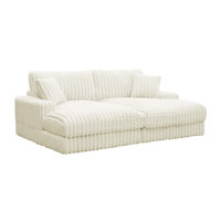 Corduroy Double Chaise Sofa by Mercer41
