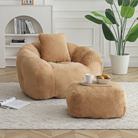 Bean Bag Chair Floor Sofa With Footstool by Trule