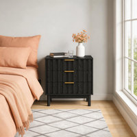 3 Drawer Dresser With Fluted Panel Design by Ebern Designs