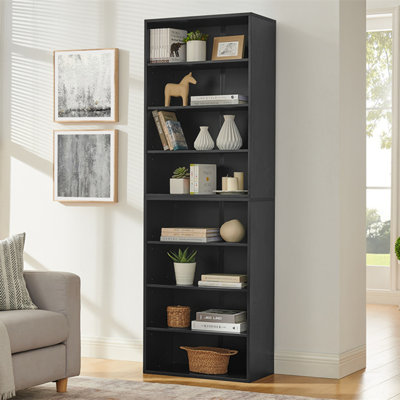 Bookshelf with Adjustable Shelf 8-layer Storage by Latitude Run