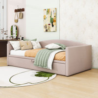 Twin Velvet Upholstered Daybed with Pop-Up Trundle by Mercer41