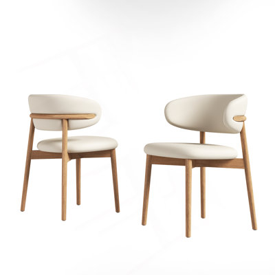 Mid-Century Modern Wood Feet Dining Chair (Set Of 2) – Stylish Wooden Chairs For Dining Room, Kitchen, Or Living Room, Comfortable & Durable, Easy To by Corrigan Studio