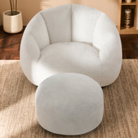 Bean Bag Chair - with Ottoman, High Density Support Structure. by Trule