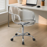 Clear Acrylic Desk Chair with Adjustable Height by Mercer41