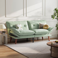 69" W Convertible Chenille Futon Couch by George Oliver
