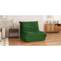 38-Inch Lazy Corduroy Bean Bag Chair with High-Density Foam, No Assembly, Ergonomic Design by Trule
