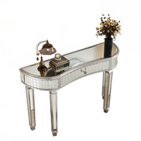 Voss 47" Mirrored Console Table With Drawer by Rosdorf Park