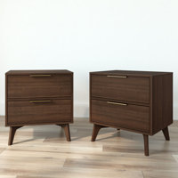 Haven 2 Drawer Nightstand (2 pack), with Handle by Corrigan Studio