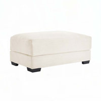 Corduroy Fabric Ottoman by Latitude Run