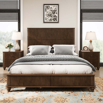 3-Piece Bedroom set with a Bed and 2 Nightstands by Charlton Home