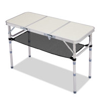 3 FT. Patio Aluminium Folding Table With Mesh Storage Bag by Arlmont & Co.