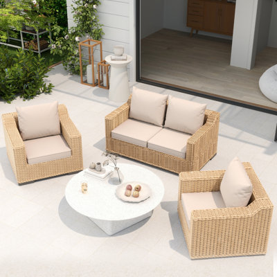 4-Piece Outdoor Chair Cushion Set, Water-Resistant Patio Seat Cushions For Furniture Replacement by Latitude Run
