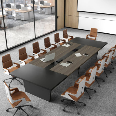 Modern Ergonomic Conference Table - Spacious, Durable, And Versatile Design by Latitude Run