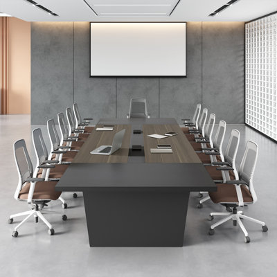 Modern Ergonomic Conference Table - Spacious, Durable, And Versatile Design by Latitude Run