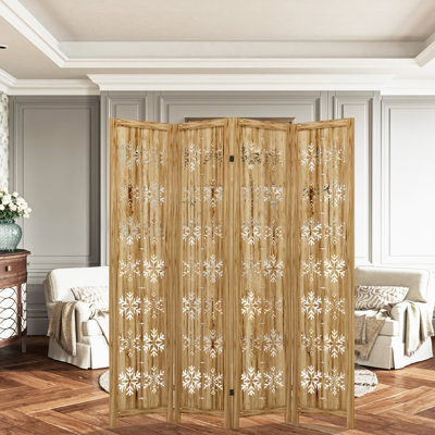 Wood Room Divider Folding Privacy Screen Home Decor by Gracie Oaks