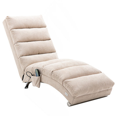 Massage Chaise Lounge Indoor With Remote Control, Ergonomic Electric Lounger For Relaxation And Comfort by Ivy Bronx
