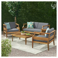 ASTON Outdoor 4 Seater Chat Set with Cushions_LOVESEAT & COFFEE TABLE &CLUB CHAIR