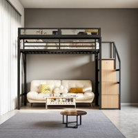 Loft Bed With Storage Stairs, Shelves And Built-In Wardrobe by Mason & Marbles