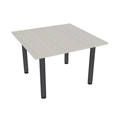 Parinka Square Conference Table with Round Metal Post Legs by Inbox Zero