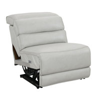 Duggans, 32" Wide Faux Leather Dual Power Reclining Armless Chair by Hokku Designs