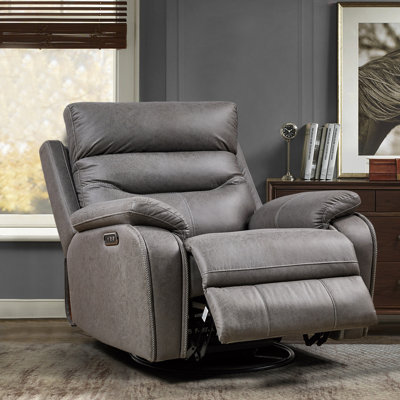 Motor Rocking And 240 Degree Swivel Single Sofa Seat Recliner Chair Infinite Position ,Head Rest With Power Function