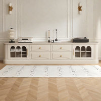 French Style Multi-Layer Solid Wood TV Stand