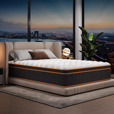 Mattress, Hybrid Mattress Bed In A Box, Memory Foam And Individual Pocket Springs, Edge Support, Motion Isolation & Pressure Relief, Medium Firm, 365- by Alwyn Home