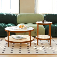 Modern Farmhouse Living Room Coffee Table Set, Stylish And Elegant Nesting Round En Table,Side End Table Set For Living Room,Bedroom-1Pc End Table by Bay Isle Home