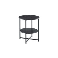 Small Round Side Table,2 Tiers Farmhouse End Table,Accent Tables For Small Spaces,Night Stands For Bedrooms Living Room,Coffee Tables With Storage She by 17 Stories