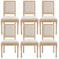 Amando High-End French Country Upholstered Dining Chairs With Wire Drawing And Carving Techniques, Beige by Ophelia & Co.