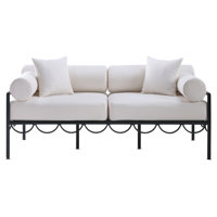 Chmura 69.75" Resilient Water Repellent Fabric Upholstered Outdoor Patio Loveseat by Latitude Run