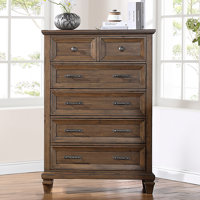 Gurkamal Wood 5-Drawer Chest, Mocha Brown by Alcott Hill