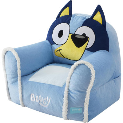 Bluey Kids Bean Bag Sofa Chair With Armrests by Wrought Studio