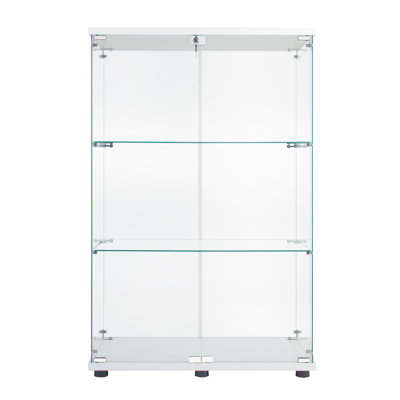 Modern Tempered Glass Display Cabinet with Battery-powered paipai light by Wrought Studio