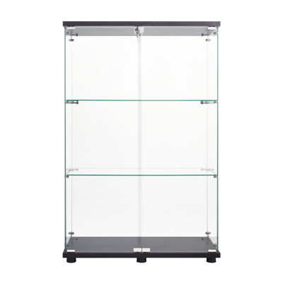 Modern Tempered Glass Display Cabinet with Battery-powered paipai light by Wrought Studio