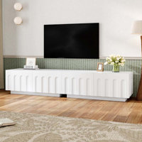 Modern Arched TV Stand and Coffee Table Combo with 4 Drawers –Multi-Functional Storage Cabinet by Latitude Run
