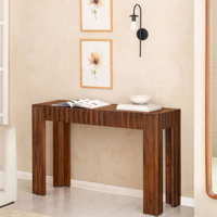 Adden Adden Solid Wood Console Table by Latitude Run