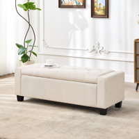 48.4" Upholstered Ottoman Bench With Storage by Latitude Run