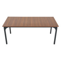 71in Rectangle Dining Table Wood Kitchen Table for 6-8 Person Brown (Only Table) by Williston Forge