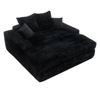 69"X65.7"Oversized Chaise Lounge Chair,Upholstered Cozy Corduroy Sleeper Sofa Bed-No Assembly Required,Includes 4 Pillows&Wide Armrests,High-Density F by Mercer41