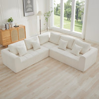 Oversized L-Shape Sectional Sofa, Modular Compressed Cloud Couch with Memory Foam, No Assembly Needed