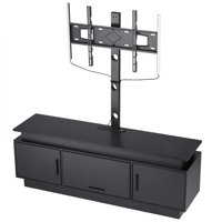 TV Stand with Mount for up to TVs, Entertainment Center with Power Outlet & LED Lights, Height Adjustable TV Console with Mount with 3 Tiers Storage C by Orren Ellis