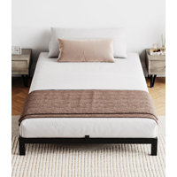 6 Inch Bed Frames with Under Bed Storage, Heavy Duty Mattress Foundation, Easy Assembly, No Box Spring Needed, 6 H Platform Bed for Bedroom, Apartment by Alwyn Home