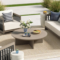 Sereno Patio Aluminum Round Coffee Table by Latitude Run